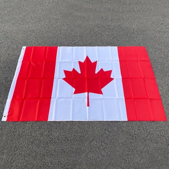 флаг aerlxemrbrae большой Канадский флаг баннер флаг 5 * 3 ФУТА 90 * 150 см Канада национальный полиэфирный канадский флаг